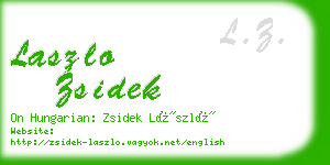 laszlo zsidek business card